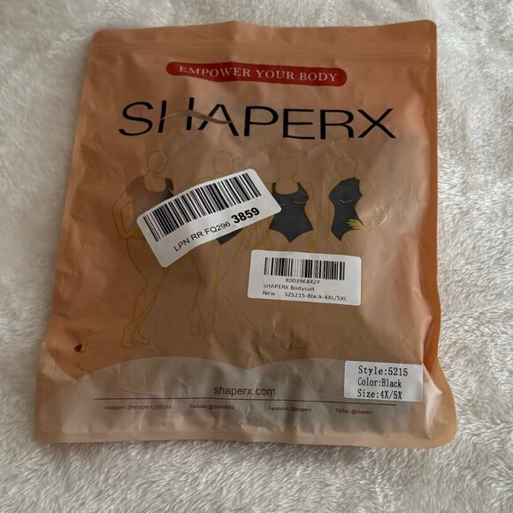 ShaperX 5215 NIB Black Tummy Control Shaper Size 4X/5X - Picture 10 of 13